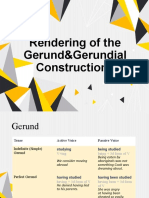 The Gerundial Construction