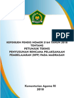 Juknis Penyusunan RPP Madrasah (Kep Dirjen Pendis No.5164 Th.2018)