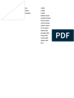 Quinto Año Apellidos y Nombres Tabla para Base de Datos