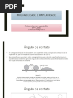 Aula 16 - Capilaridade e Umectação