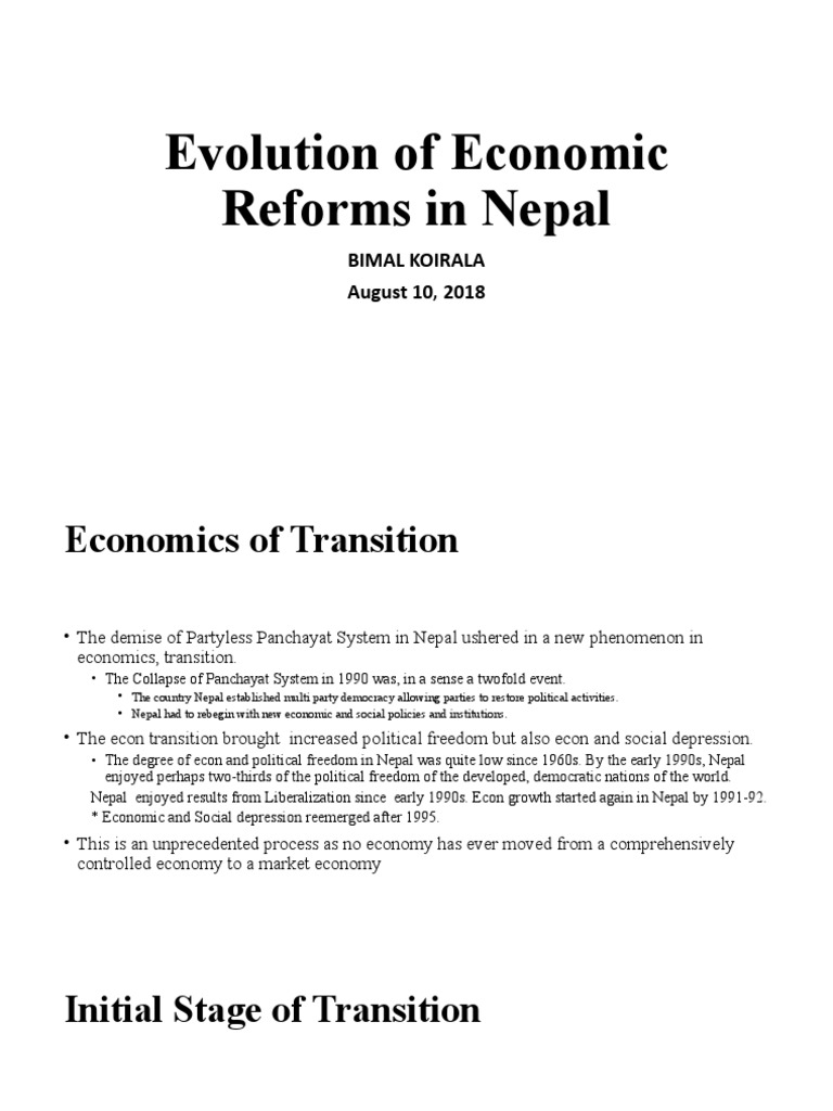 Econ. Reforms - LGP in Nepal | PDF | Globalization | Balance Of Payments