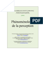 Phonomenologie de La Perception