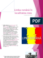 Limba Română În Localitatea Mea: A Realizat:stati Ieronim