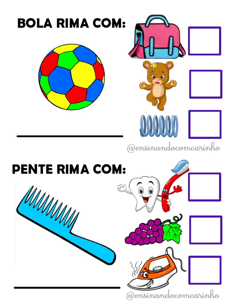 Rimas para "bola" e outras palavras | PDF