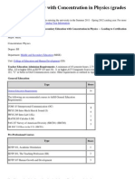 Middle-Secondary With Concentration in Physics -Grades 8-12