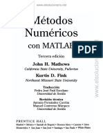 Metodos Numericos Con MATLAB - John Mathews, Kurtis Fink - 3ed 1 320