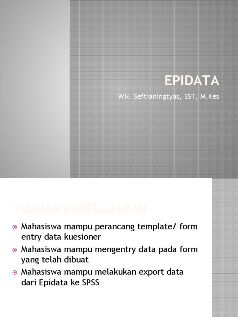 Penggunaan EpiData untuk Entri Data | PDF | Komputer