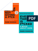 Mark Manson Collection 2 Books Set (The Subtle Art of Not Giving A FCK, Everything Is Fcked) - Mark Manson