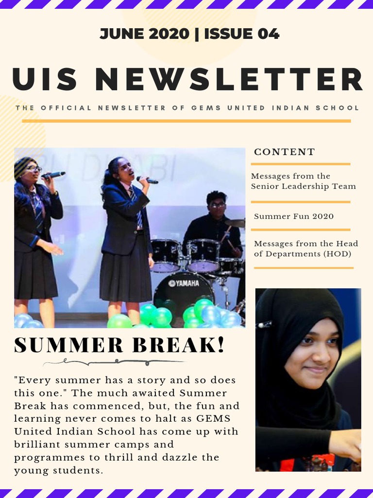 Uis Newsletter: Summer Break! | PDF | Teachers | Learning