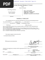 United States District Court: Criminal Complaint in Case of Timothy Desjardins