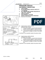 Pressure Switch: On-Vehicle Inspection