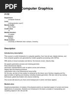 CS324-15 Computer Graphics: Department Level Module Leader Credit Value Module Duration Assessment Study Location