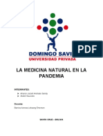 La Medicina Natural en La Pandemia