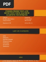 Insider Prediction and Detection Using Machine Learning Techniques