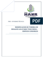 Pre Informe - Modificacion de Tuberia de Desague Consorcio