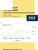 Principles of Management: Nova SBE - Fall 2020 Lecture 10 Thru. To 14 - Strategic Analysis