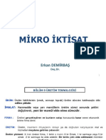 MİKRO İKTİSAT. Erkan DEMİRBAŞ Doç - Dr.