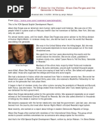 DEVELOPMENT REPORT - A Voice For The Victims - Alison Des Forges and The Genocide in Rwanda