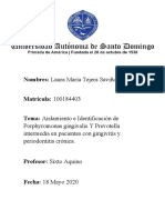 Aislamiento e Identificación de Porphyromonas Gingivalis Y Prevotella Intermedia en Pacientes Con Gingivitis y Periodontitis Crónica.