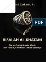 Risala Al Khatam (Atutan Syariat Seputar Cincin Dari Hukum Capa Pakai Samapai Zakat