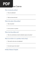 4Ws Problem Canvas: Who Is Having The Problem?