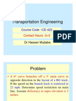 Transportation Engineering Course Code and Instructor