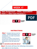 Week 17: Task: Assignment - Final Assigment Part I (Written Product)