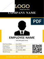 Construction Company Worker Id Card cr100 Size