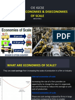 CIE IGCSE Unit 3.5.5 - Economies and Diseconomies of Scale - Miss Patel