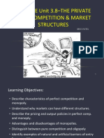 CIE iGCSE Unit 3.8–THE PRIVATE FIRM: COMPETITION & MARKET STRUCTURES