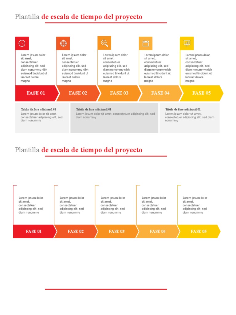 Plantilla de Escala de Tiempo Del Proyecto | PDF