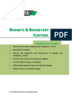 Udgets Udgetary Ontrol: Learning Outcomes