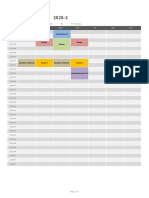 University Schedule 2020-2: Colombiana XX Colombiana XX