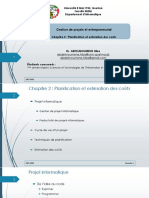 Planification Et Estimation Des Coûts