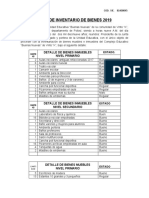 Acta de Inventario de Bienes 2019