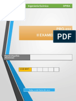 PRQ-035 Ii Examen Parcial: Fcyt Ingeniería Química Dpiba