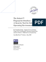 The Solaris™ Fingerprint Database - A Security Tool For Solaris Operating Environment Files