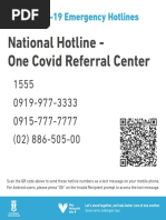 COVID 19 Emergency Hotlines - Individual