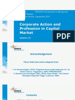 Corporate Action and Profession in Capital Market