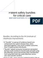 Patient safety bundles for critical care units