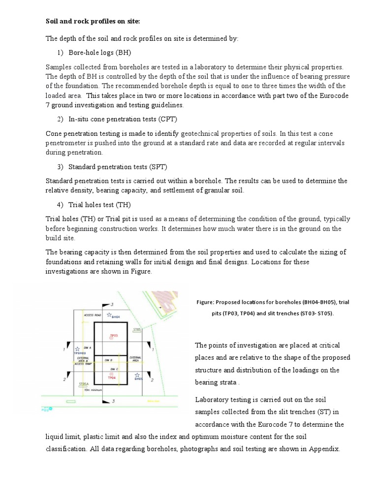 The Soil and Rock Profiles On Site | PDF | Geotechnical Engineering | Soil