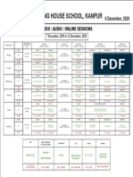 Sheiling House School Class-XI D Video Sessions Timetable