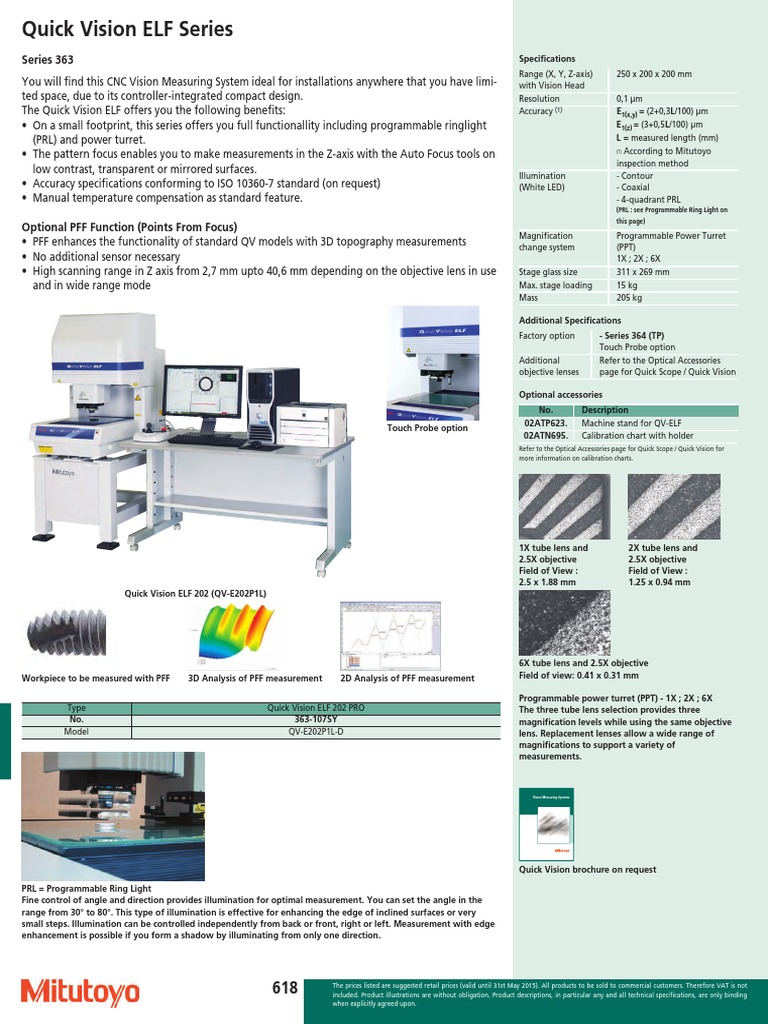 Quick Vision ELF Series | PDF | Telescopic Sight | Optics