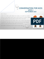 Conversation For Kids: Week 3 September 2021