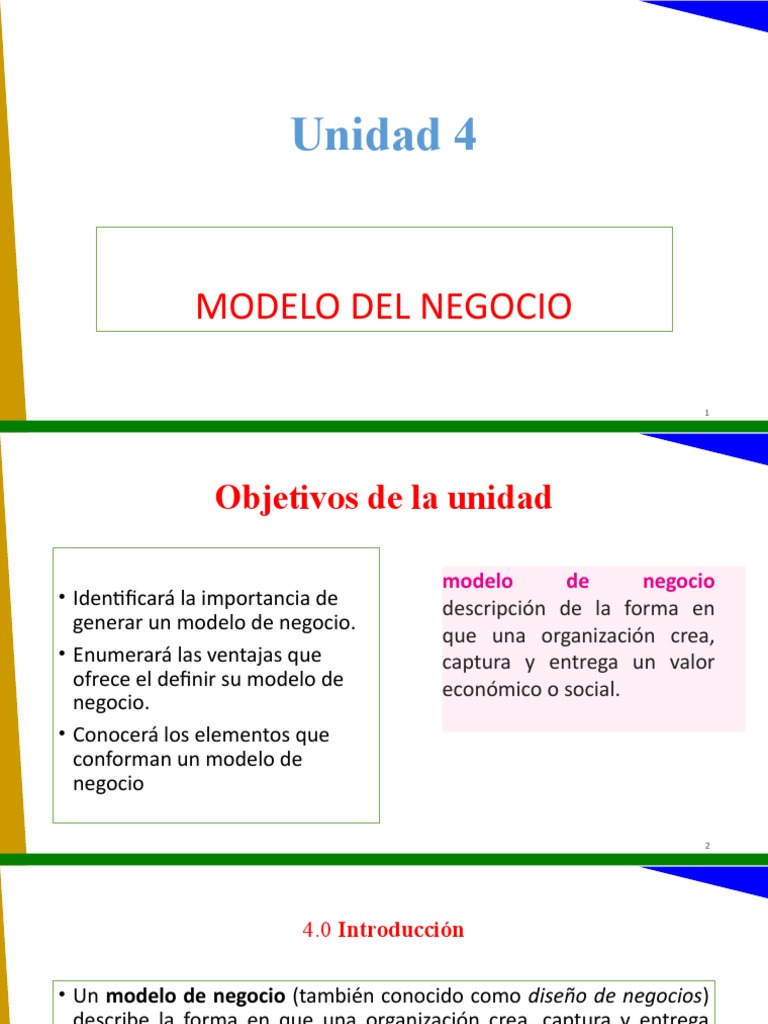 B.-Unidad 4. - MODELO DE NEGOCIO | PDF | Modelo de negocio | Cadena de ...