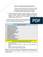 Actividades Previas A La Segunda Sesión Ordinaria de Cte