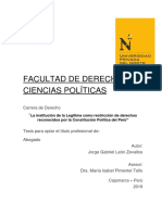 La legítima como restricción de derechos constitucionales