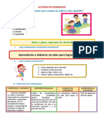 DIA 5 SESION DE APRENDIZAJE Juntas y Juntos Superamos Los Obstáculos