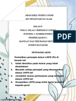 Lembar Kerja Peserta Didik Ilmu Pengetahuan Alam