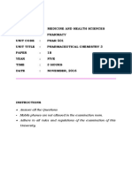 Pharmaceutical Chemistry 3 Exam Questions